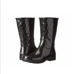 Sperry black rain boots